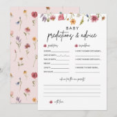 Kaarten voor voorspelling en advies van wilde Baby (Voorkant / Achterkant)