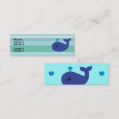 Kaarten voor walvisprofiel mini visitekaartje (Voorkant / Achterkant)
