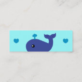 Kaarten voor walvisprofiel mini visitekaartje (Achterkant)