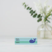 Kaarten voor walvisprofiel mini visitekaartje (Staand voorkant)