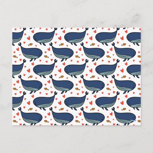 Kaarten voor walvissen en Valentijnen van de viskl Feestdagenkaart (Achterkant)