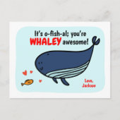 Kaarten voor walvissen en Valentijnen van de viskl Feestdagenkaart (Voorkant)
