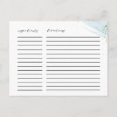 Kaarten voor waterverf Blue & Gold Vrijgezellenfee (Achterkant)