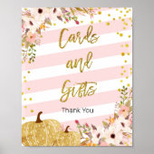 Kaarten voor Waterverf van pompoen en cadeautjes Poster (Voorkant)