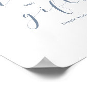 Kaarten voor weddenschap met blauwe en grijze Wate Poster (Hoek)