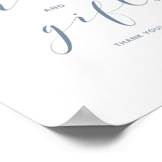 Kaarten voor weddenschap met blauwe en grijze Wate Poster (Hoek)