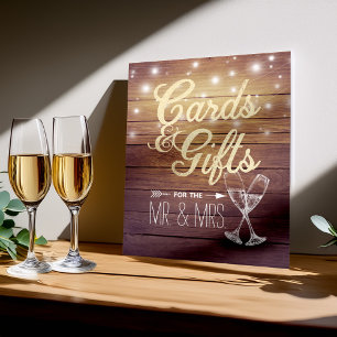 Kaarten voor weddenschappen en cadeautjes champagn poster