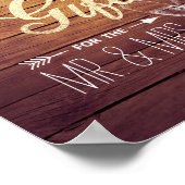 Kaarten voor weddenschappen en cadeautjes champagn poster (Hoek)