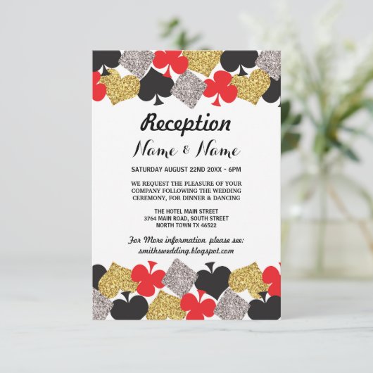 Kaarten voor weddenschappen in Las Vegas Casino Pa (Staand voorkant)