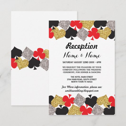 Kaarten voor weddenschappen in Las Vegas Casino Pa (Voorkant / Achterkant)