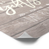 Kaarten voor weddenschappen met houten bloemen poster (Hoek)