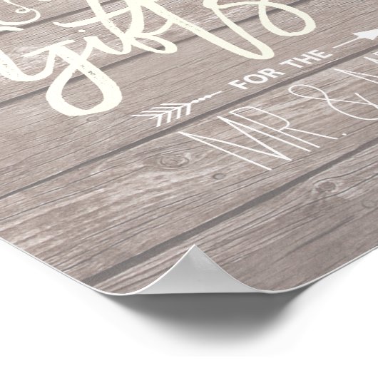 Kaarten voor weddenschappen met houten bloemen poster (Hoek)