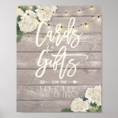 Kaarten voor weddenschappen met houten bloemen poster (Voorkant)