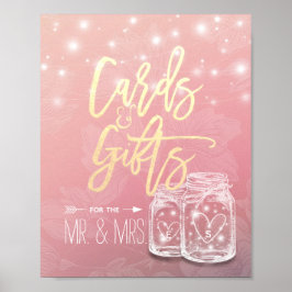 Kaarten voor weduwen geven Mason Jars String Light Poster