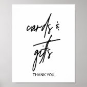 Kaarten voor Whimsical Calligraphy en Gifts Sign Poster (Voorkant)