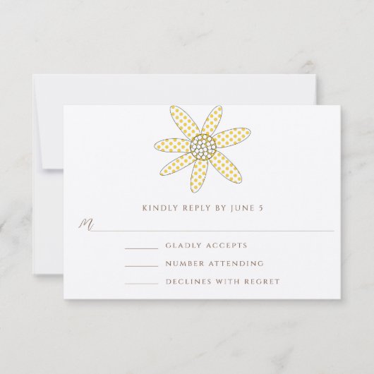 Kaarten voor Whimsical Flower Tree Wedding Respons RSVP Kaartje (Voorkant)