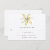 Kaarten voor Whimsical Flower Tree Wedding Respons RSVP Kaartje (Voorkant / Achterkant)