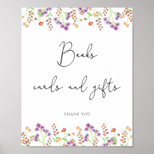 Kaarten voor wilde bloemen en geschenken poster (Voorkant)