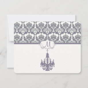 Kaarten voor Wisteria Paarse  Chandelier Response RSVP Kaartje