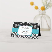 Kaarten voor zwarte en blauwe weddenschappen plaatskaartje (Achterkant)