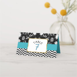 Kaarten voor zwarte en blauwe weddenschappen plaatskaartje