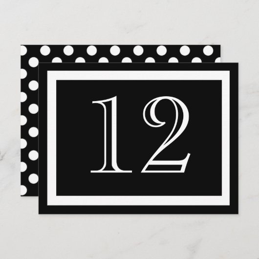 Kaarten voor zwarte en witte poka dot (Voorkant / Achterkant)