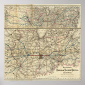 Kaarten waarop de Indiana te zien is Poster (Voorkant)