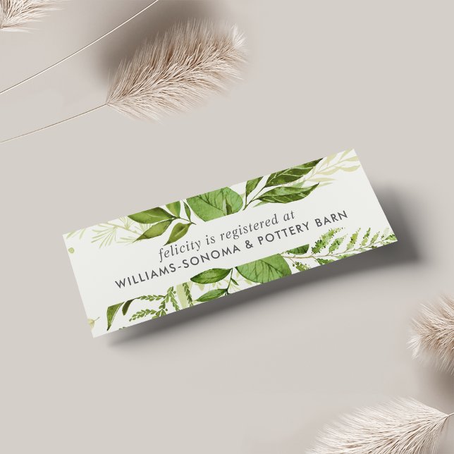 Kaarten Wild Meadow Bridal Registry Insert | Mini Visitekaartjes (Creator heeft geüpload)