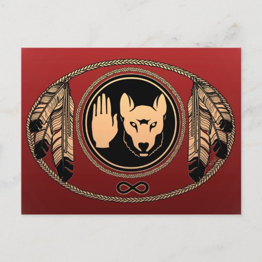 Kaarten Wolf Native Art Kaarten Metis (Voorkant)