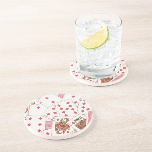 Kaarten Zandsteen Onderzetter (Zijkant)