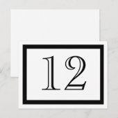 Kaarten zwart-wit tabelnummer (Voorkant / Achterkant)