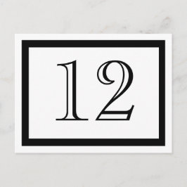 Kaarten zwart-wit tabelnummer