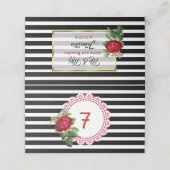 Kaarten zwarte en witte roodbruine weddenschappen plaatskaartje (Buitenkant ongevouwen)