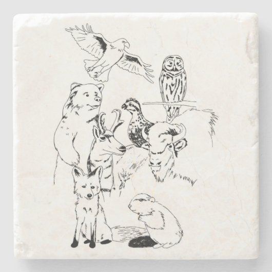 Kaartenbadge Stenen Onderzetter (Voorkant)