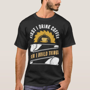 kaartencadeaus, eerst Drink ik koffie en dan maak T-shirt