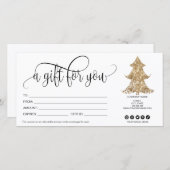 Kaartencertificaat kerstboomcadeau (Voorkant / Achterkant)