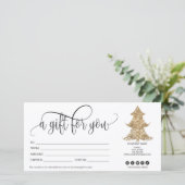 Kaartencertificaat kerstboomcadeau (Staand voorkant)