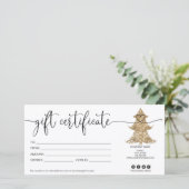 Kaartencertificaat kerstboomcadeau (Staand voorkant)