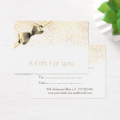 Kaartencertificaat kerstmis/feestdag gouden confet visitekaartje (Bureau)