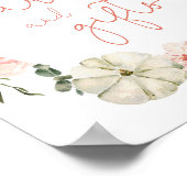 Kaartengeschenken tekenen pompoen roze baby shower poster (Hoek)
