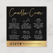 Kaartenhandleiding zwarte & Gold Script-Logo Kaart Vierkante Visitekaartje (Voorkant)