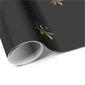 Kaartenhouder zwart en gouden kerst cadeaupapier (Rol Hoek)
