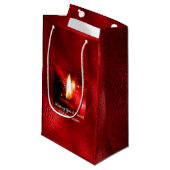 Kaartenkaarsje Rood Folie Holiday Gift Bag Klein Cadeauzakje (Voorkant Gekanteld)
