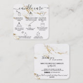 Kaartenkaart Hartelijk dank voor uw kaart met lief Vierkante Visitekaartje (Voorkant / Achterkant)