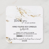 Kaartenkaart Hartelijk dank voor uw kaart met lief Vierkante Visitekaartje (Achterkant)