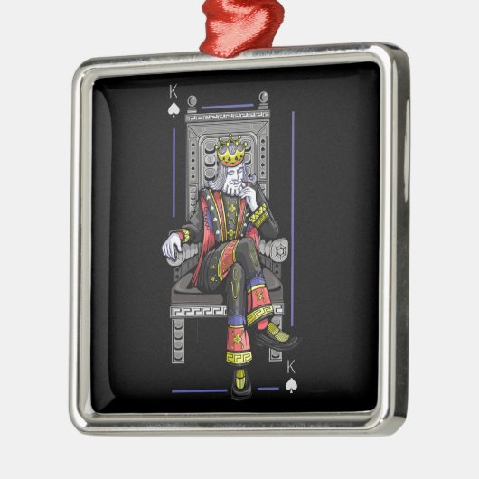 Kaartenkoning Metalen Ornament (Links)