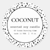 Kaartenlabel Dalmatiaans patroon ontwerp Ronde Sticker (Voorkant)