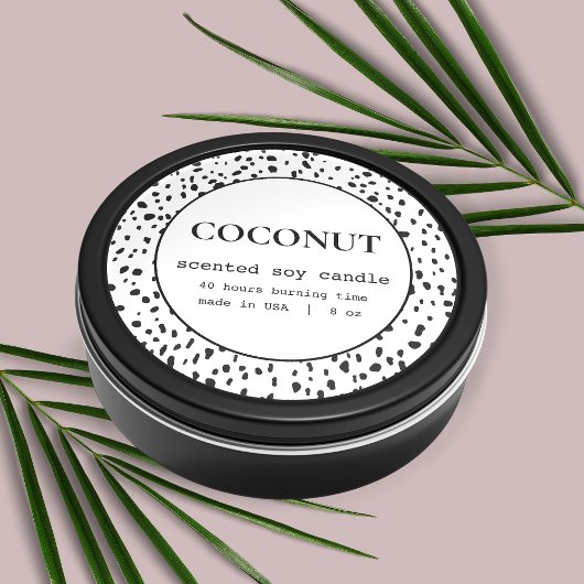 Kaartenlabel Dalmatiaans patroon ontwerp Ronde Sticker