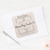 Kaartenlabel Vierkante Sticker (Envelop)