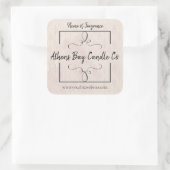 Kaartenlabel Vierkante Sticker (Tas)